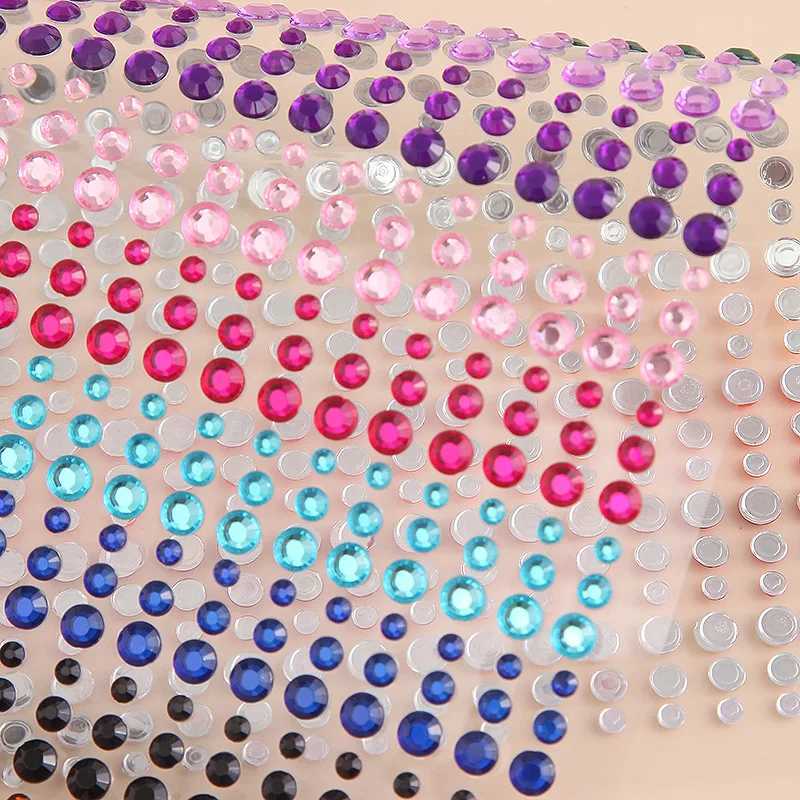 Colorful Makeup Festival Jewels Nail Gems Diamonds Adhesive Glitters for the Rhinestone Face Temporary Tattoos Body Stickers Y240809