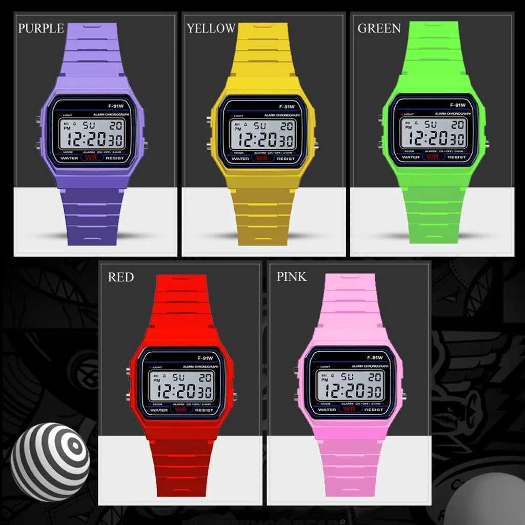 F91 Luxury Men Analog Digital Watches Kids Women Military Armys Sport LED Waterproof Wrist Children Clock relogio infantil Y240809