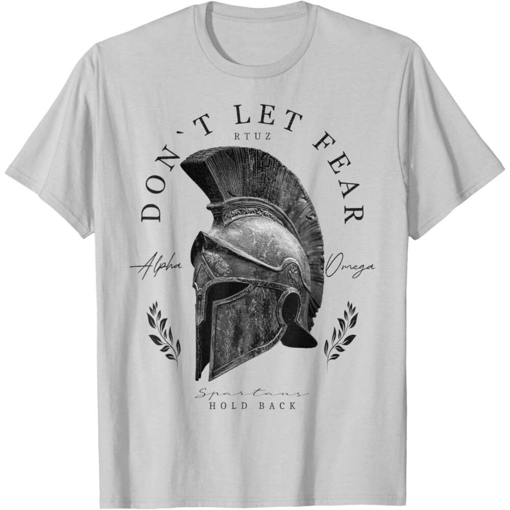 T shirt for Mens Classic Greek Sparta Helmet Warrior Soldier Spartan T-Shirt Shirts Tshirt Graphic Tee Casual Tops Summer Clothes Short sleeve Free sh