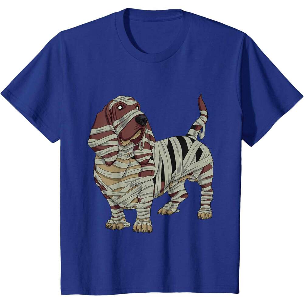 T shirt for Mens Mummy Basset Hound Dog Halloween Shirt Basset Hound Lover T-Shirt Shirts Tshirt Graphic Tee Casual Tops Clothes Short sleeve 2025