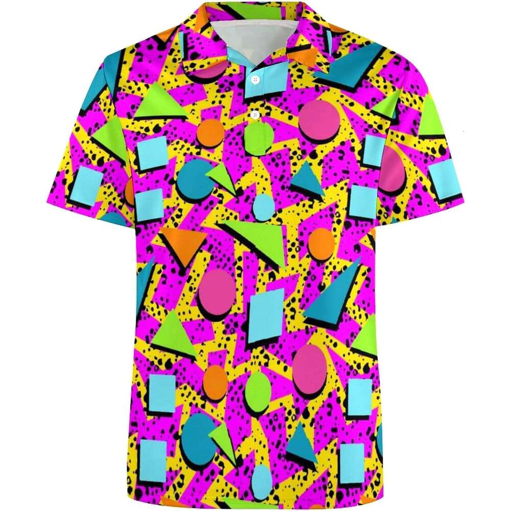 Fashion Mens Polo shirt for Men GraffitiDry Fit Athletic Short Sleeve Polo ShirtsPerformance 4 Way Stretch Golf Polos with Casual tops summer clothes 