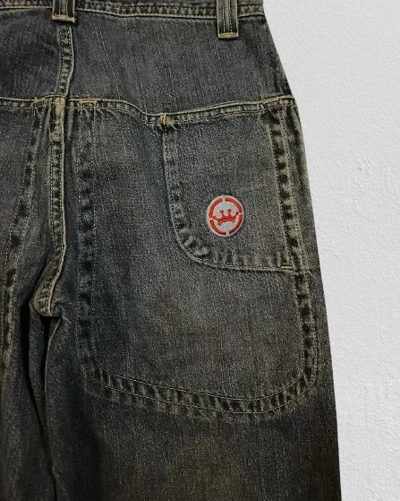Y2K Denim Pants Men Women Harajuku Hip Hop Skateboard Boy Graphic Embroidery Print Baggy Jeans Goth Retro High Waisted Trousers 240820
