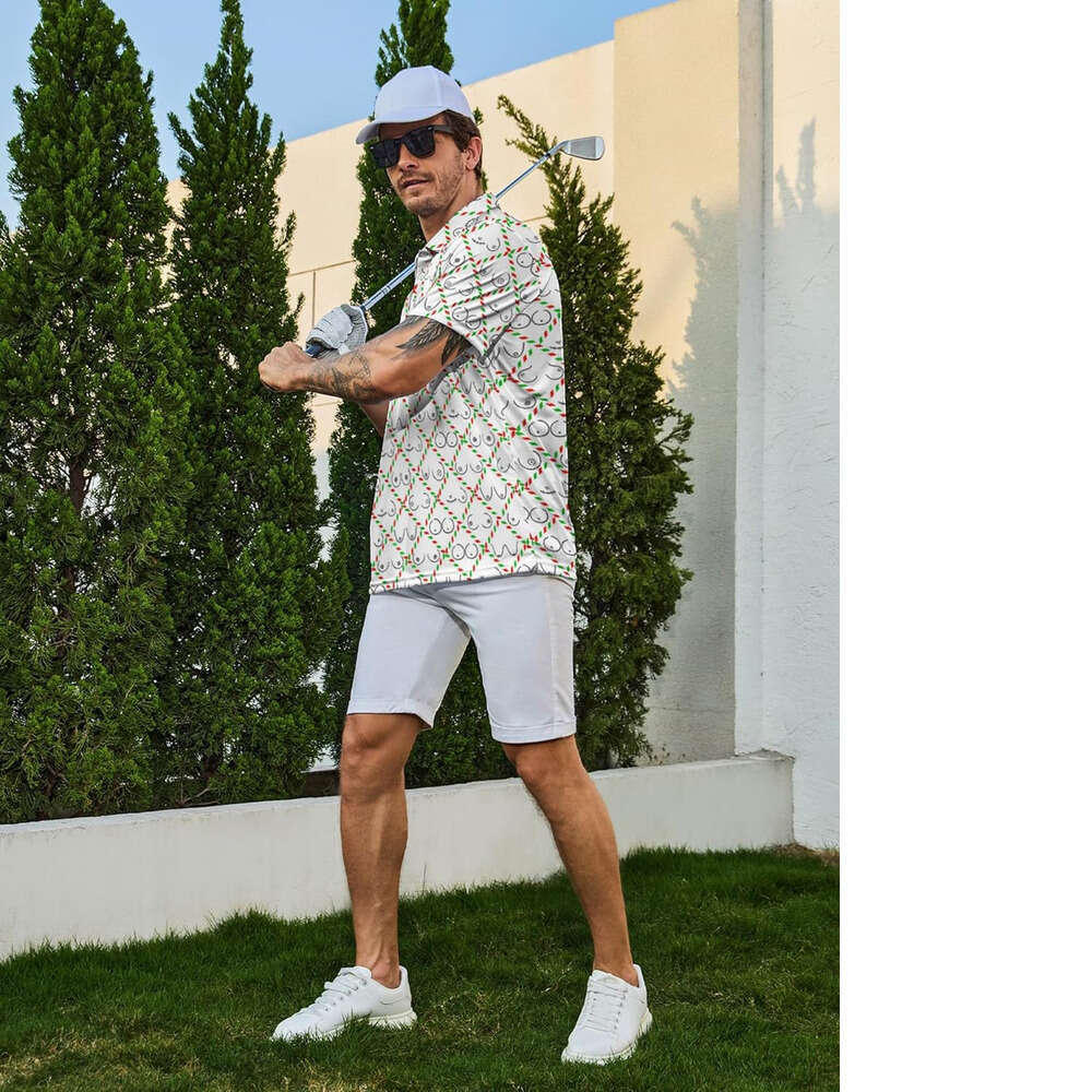 Fashion Mens Polo shirt Hawaiian Golf Shirts Men Dry Fit Print Performance Moisture Wicking Shirt for Summer Polos shirts tshirt Casual tops summer cl