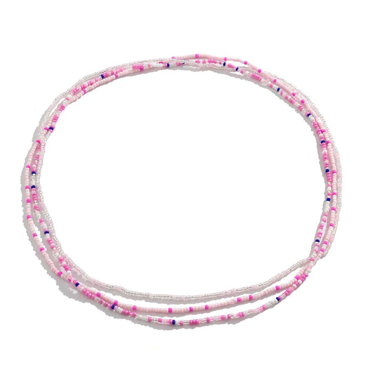 Boho Multi layer Mixed Color Seed Beads Belly Chain Trend Handmade Bead Waist Chain Sexy Summer Bikini Body Jewelry W240809