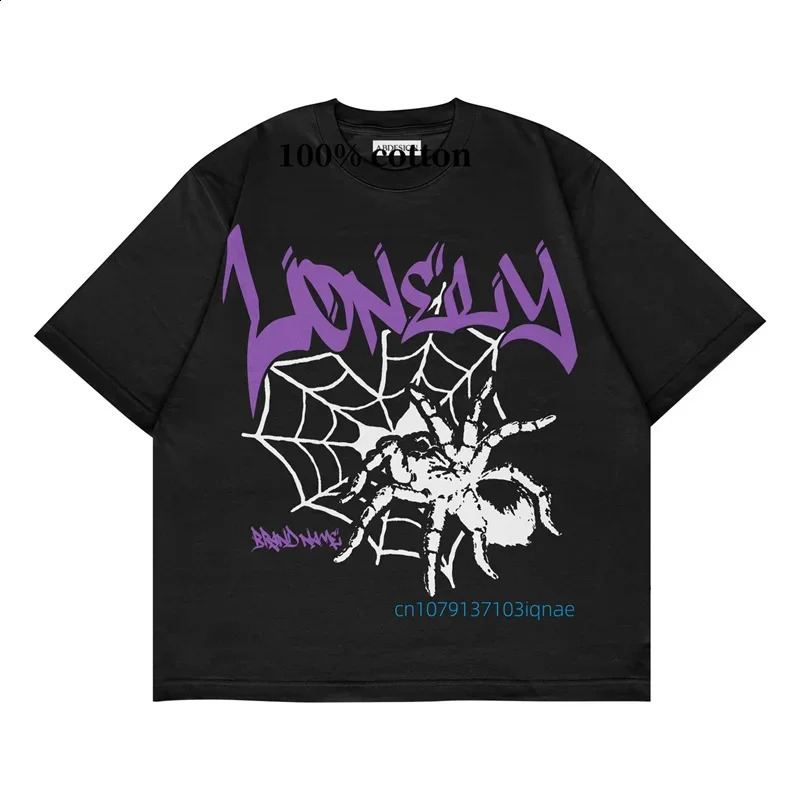 Street Letter Print Oversized T Shirt Harajuku Women Men Clothing Graphic Cotton American Gothic High Quality Goth Y2k Tops 240821