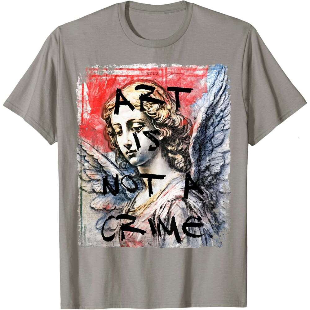 T shirt for Mens Angel Guardian Angel Wings Holy Angel Graffiti T-Shirt Shirts Tshirt Graphic Tee Casual Tops Clothes Short sleeve