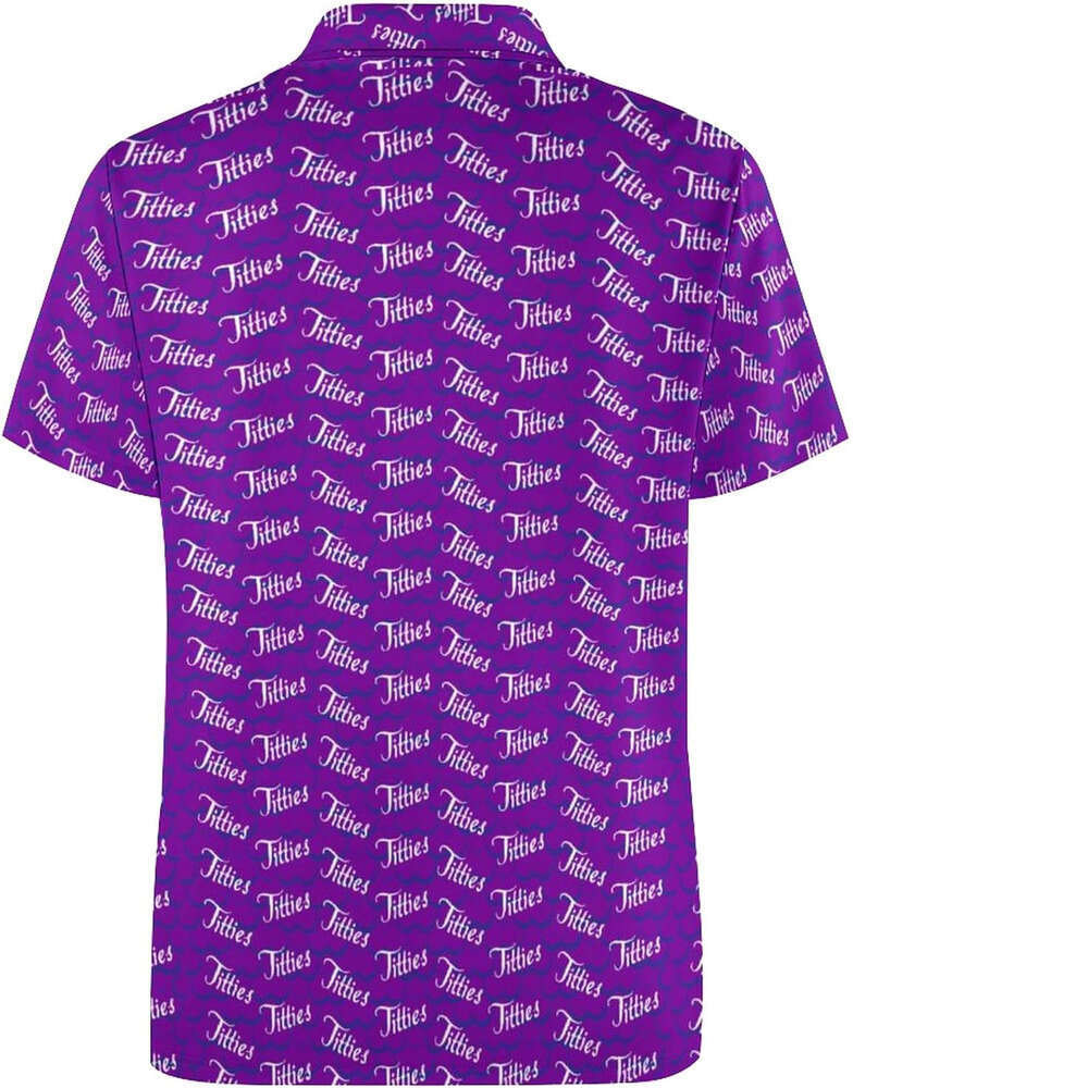 Fashion Mens Polo shirt FunnyTrendy printing Performance Polo Short Sleeve Dry Fit 4-Way Stretch Golf Shirts for Men Casual tops summer clothes Short 