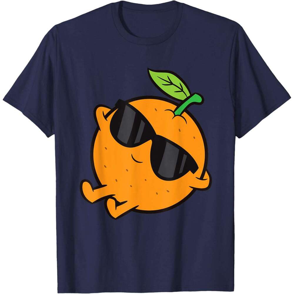 T shirt for Mens Cute Orange Fruit Relaxing Lazy Orange T-Shirt Shirts Tshirt Graphic Tee Casual Tops Clothes Short sleeve