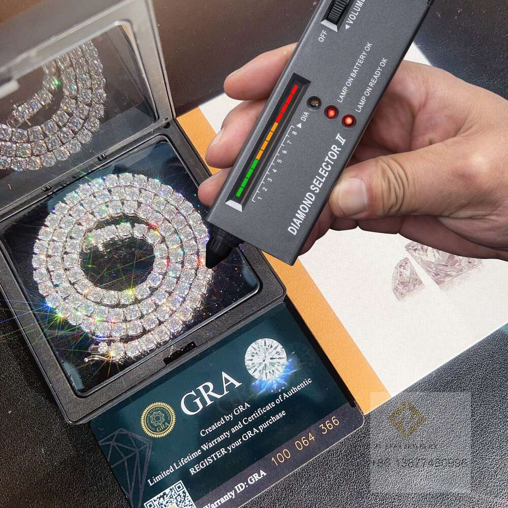 2Mm 3Mm 4Mm 5Mm 6.5Mm 7Mm 7.5Mm 8Mm Classic Necklace Sier VVS Moissanite Mens Chains Fine Jewelry Tennis Chain