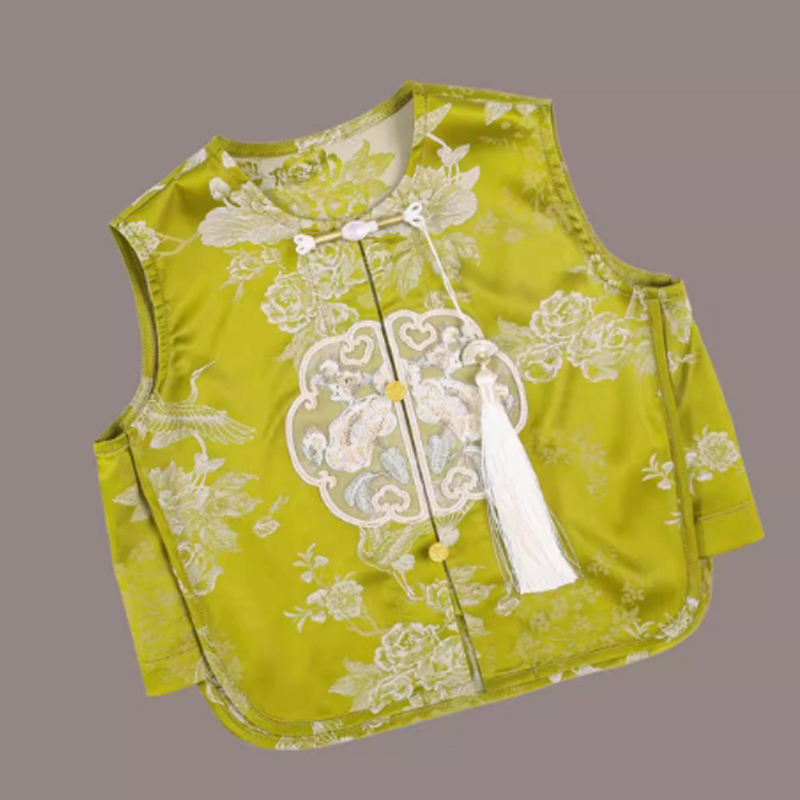 T-shirt new Chinese Hanbok Tang Suit Short Sleeve Top Boys Girls Two Piece Casual Suit