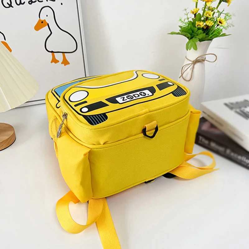 Cartoon Kids Backpacks Cute Car Baby Kindergarten Schoolbag Children Boys Girls School Bags Adjustable Animals Kid Backpack Y240809