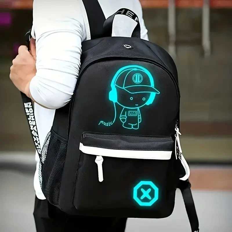 Children Backpack School Bags For Boy Girls Anime Luminous School Backpack Kids Waterproof Book Bag USB Charging SchoolBag Gift Y240809