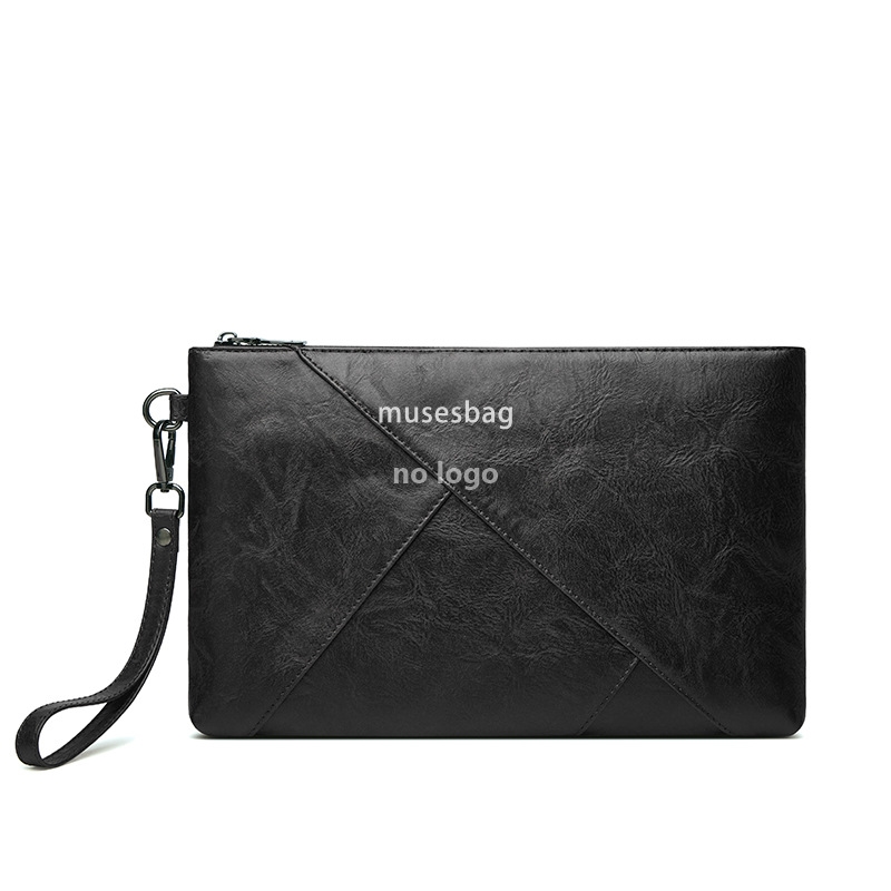 New men's casual hand grab jigsaw handbag fashion trend long large capacity purse wholesale