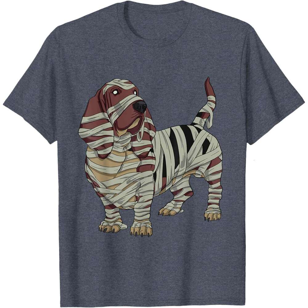 T shirt for Mens Mummy Basset Hound Dog Halloween Shirt Basset Hound Lover T-Shirt Shirts Tshirt Graphic Tee Casual Tops Clothes Short sleeve 2025