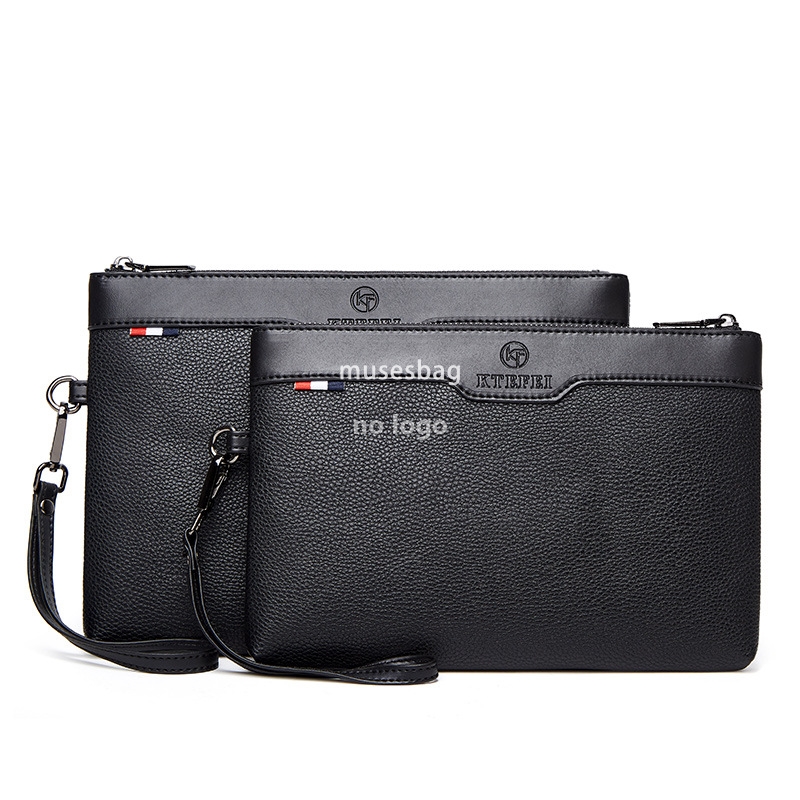 New men's casual hand grab bag ostrich pattern handbag fashion trend long large capacity purse wholesale