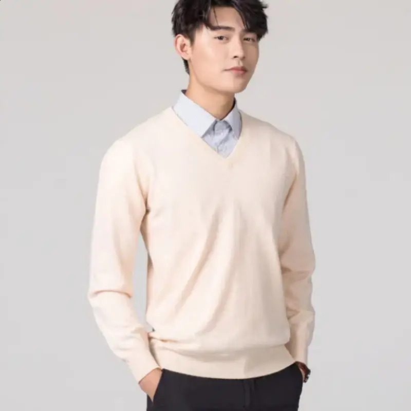 Mens Sweaters V-neck Pullovers Cashmere Knitting Spring Women Sweaters Wool Knitwear High Quality Jumpers Clothes 240809