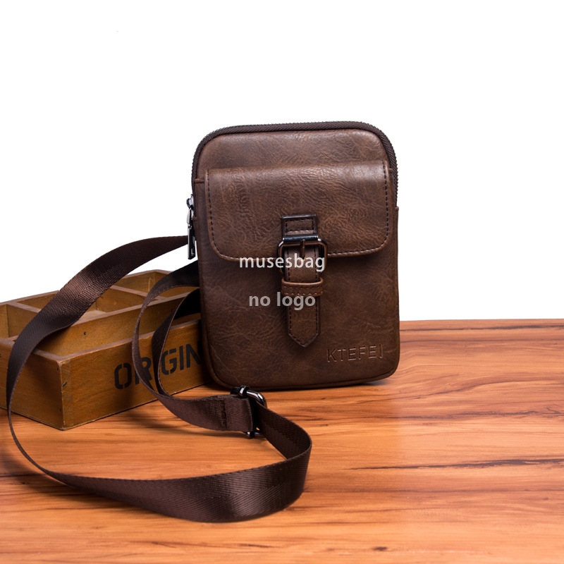 New men's waist pack crossbody small bag shoulder bag Wear belt bag mobile phone bag vertical hanging bag cross-border