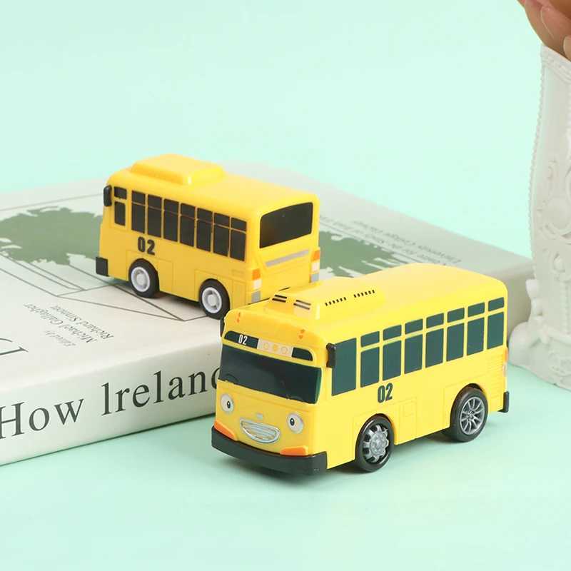 4PCS Tayo The Little Bus Cartoon Pull Back Car Toy Set Kids Educational Gift Y240809