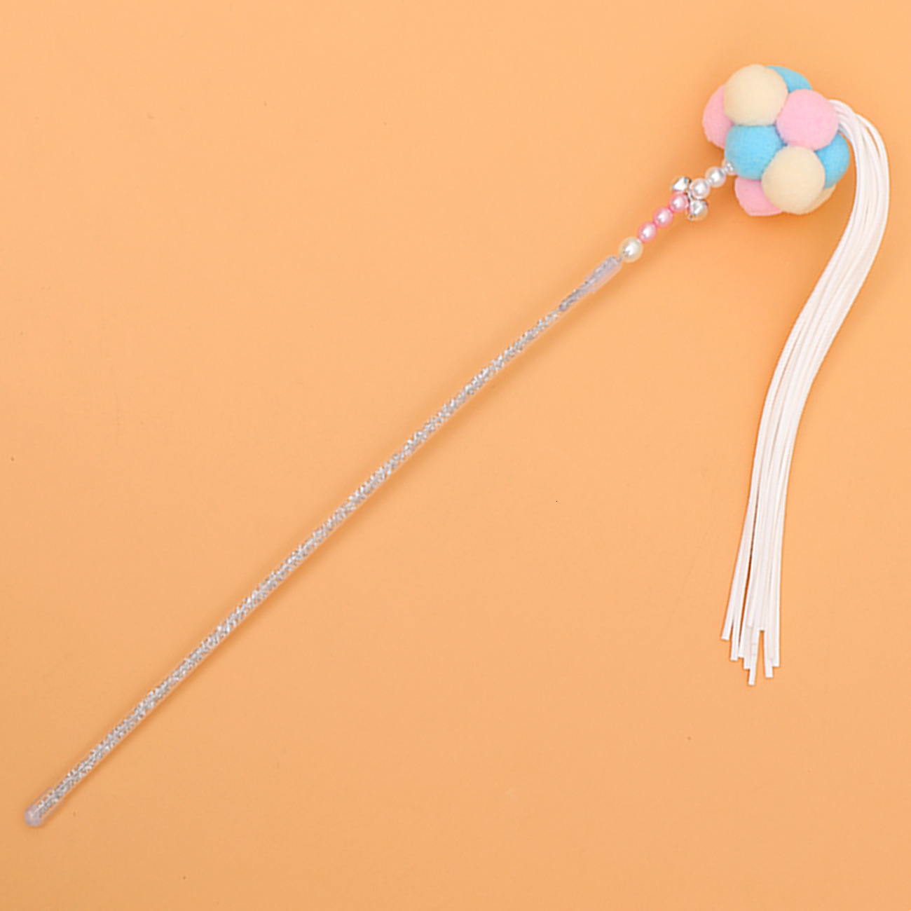 Internet celebrity acrylic bead fairy toy tassel bell pet supplies cat toys