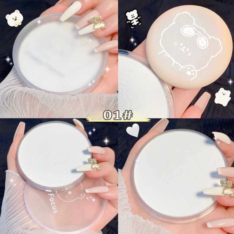 Cute Bear Makeup Pressed Powder Face Contour Palette Concealer Long-lasting Oil Control Natural Whitening Brighten Loose PowderXJ250224