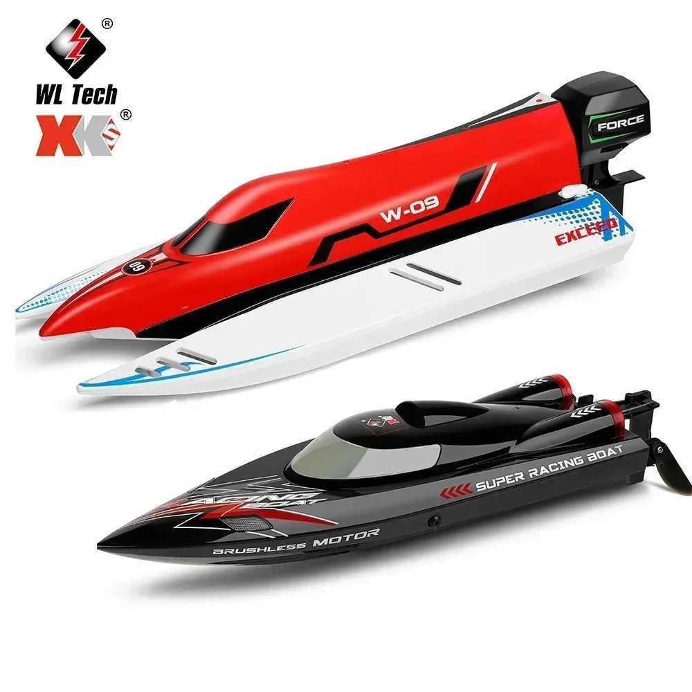 WLtoys WL915 RC Boat 2.4Ghz 55KM/H Brushless High Speed Racing Boat Model Remote Control Speedboat Children RC ToysY240810