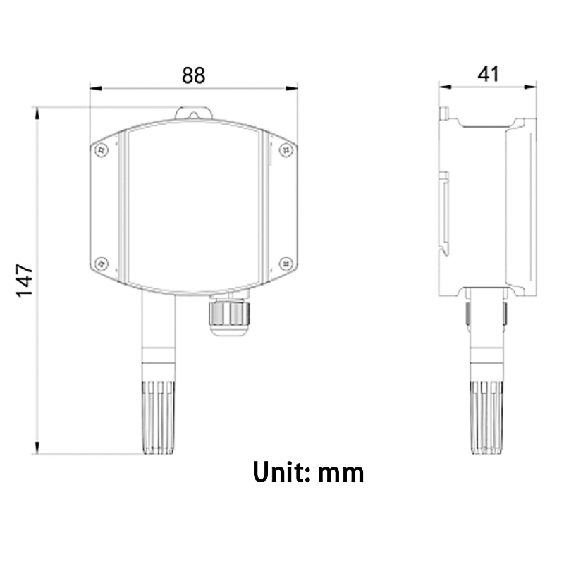 Industrial wall-mounted without screen temperature and humidity transmitter environmental sensors intelligent monitoring toxic and hazardous gas monit