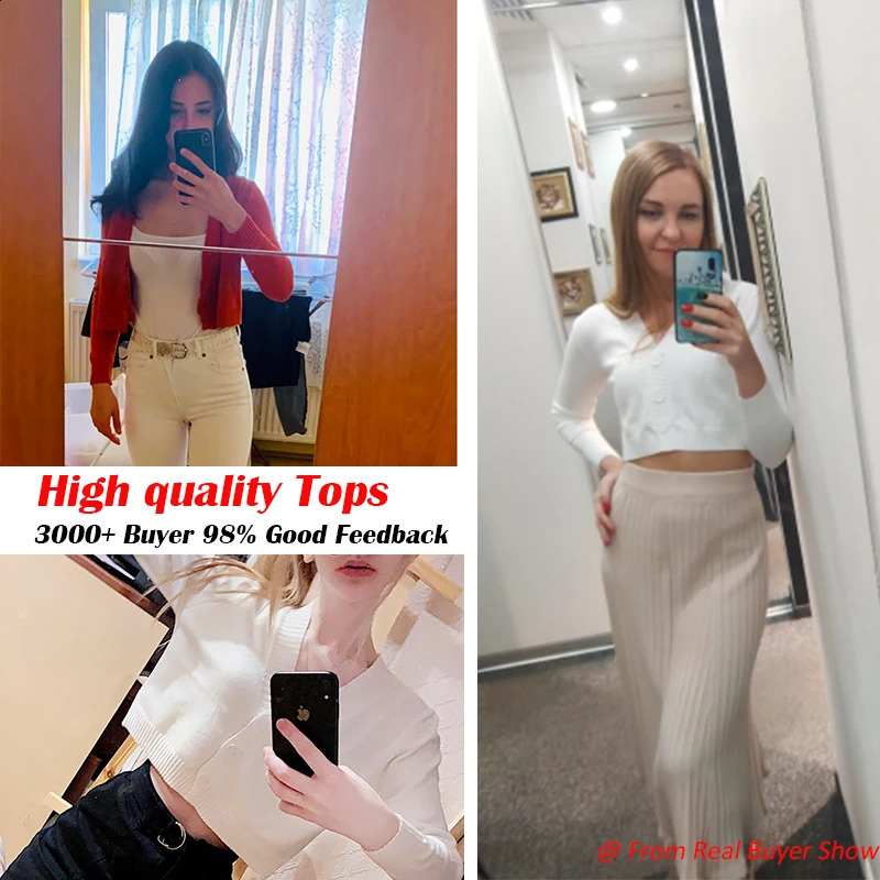 Women's Knits Tees Knitted Cropped Cardigan Women Korean Short Sweater Long sleeve Crop Top V neck Fashion Y2k Clothes Green Blue 230224