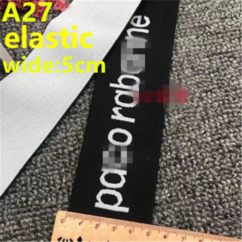5M/package A1-A27 Side strip knitted with garment brand accessories Decorative with DIY soft letter widening clothes diy