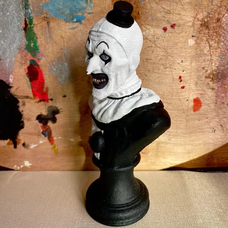 Terrifier Art The Clown Figure Horror Clown Indoor/Outdoor Garden Statue Halloween Decoration Halloween Resin Sculpture Home 240809