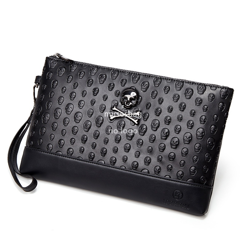 New men's and women's skull clutch Halloween gift personality DIY clutch long purse cross-border explosive products