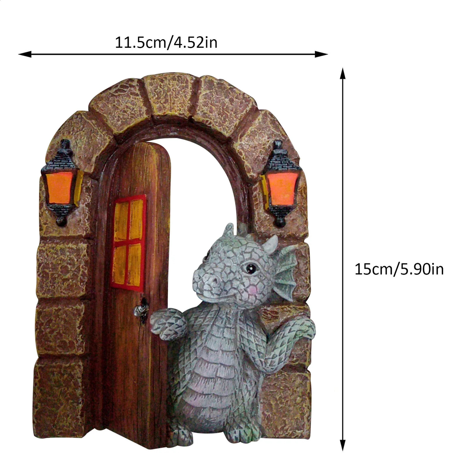 Dragon Out The Door Garden Resin Statue Outdoor Yard Art Dragon Sculpture Lawn Wall Decoration Tree Decor Ornament Garden Decor 240809