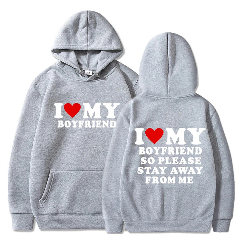 Funny I Love My Boyfriend Girlfriend Printing Couples Hoodies Sweet Lover Sweatshirt Harajuku Casual Y2k Unisex Tracksuit Tops 240810