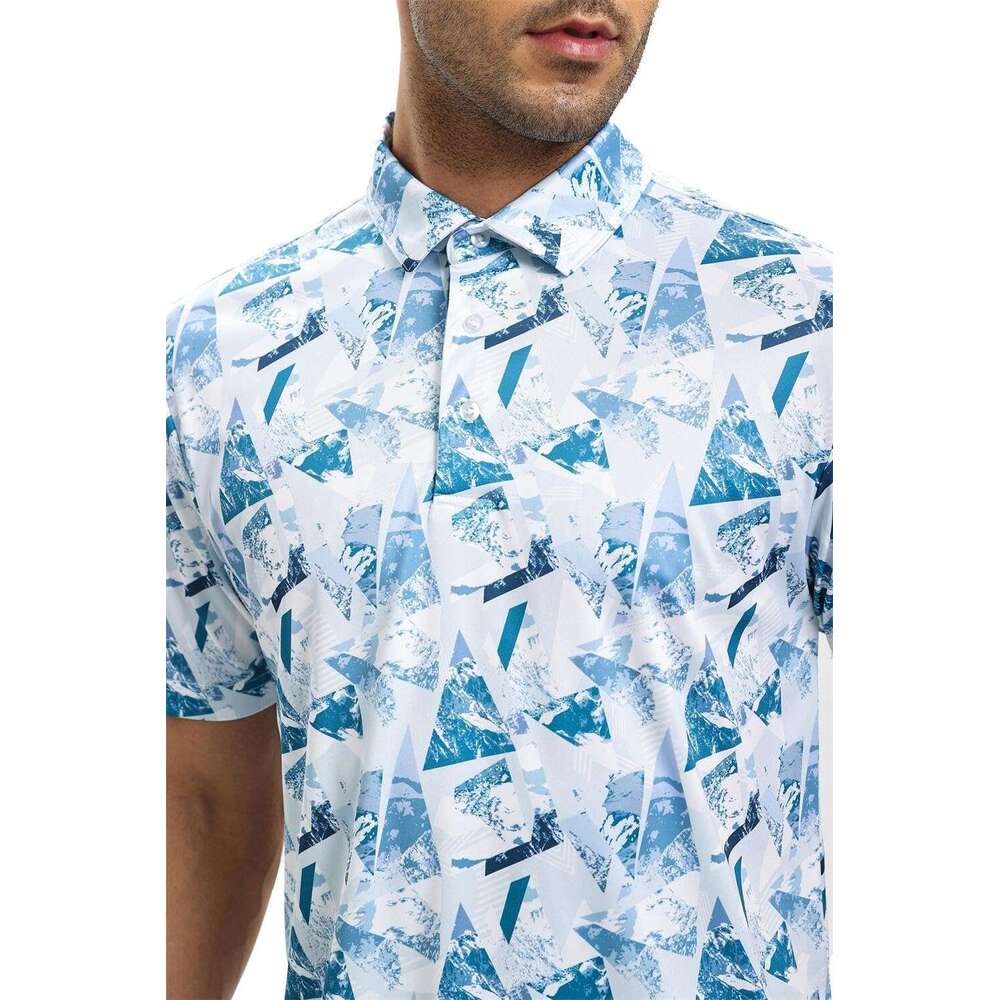 Fashion Mens Polo shirt Golf Full of refreshing feeling Performance Print Moisture Wicking Polo Shirt Polos shirts tshirt Casual tops summer clothes F