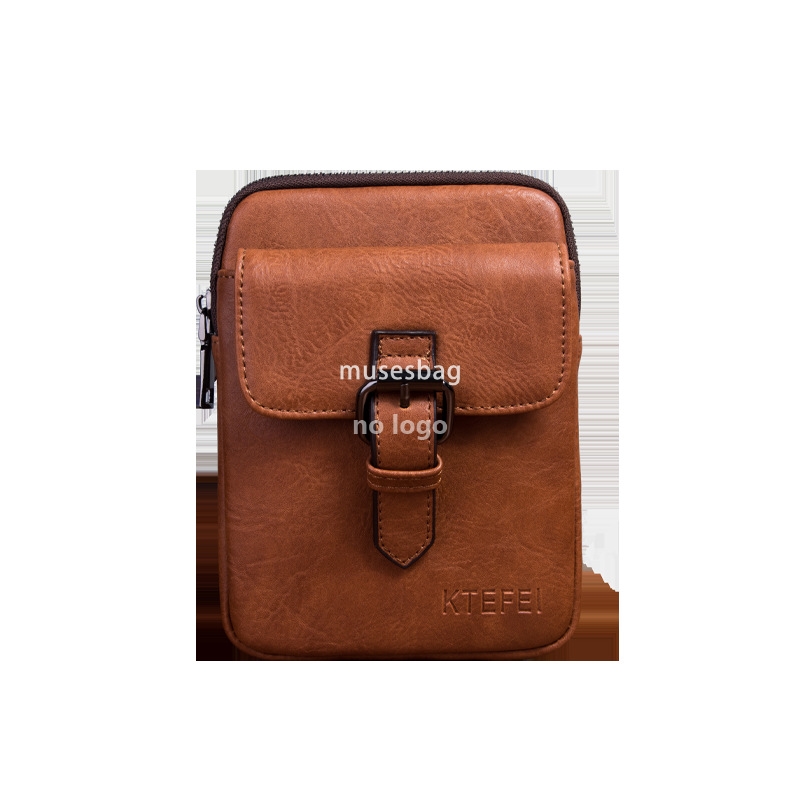 New men's waist pack crossbody small bag shoulder bag Wear belt bag mobile phone bag vertical hanging bag cross-border