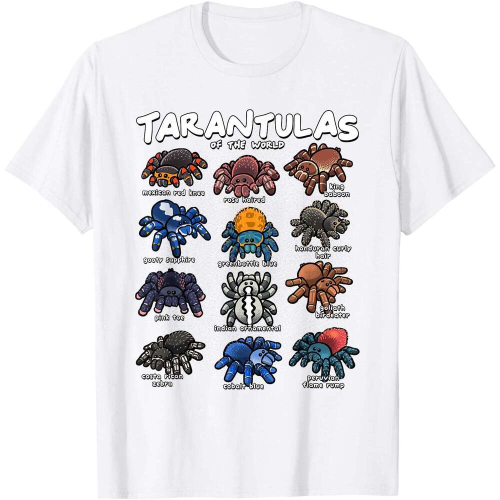 25ss Casual T shirt for Mens Tarantula Shirt Tarantulas Animals of the World Educational T-Shirt Shirts Tshirt Graphic Tee Tops Clothes Short sleeve F