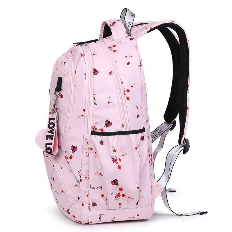 Large schoolbag cute Student School Backpack Printed Waterproof bagpack primary school book bags for teenage girls kids mochila Y240809