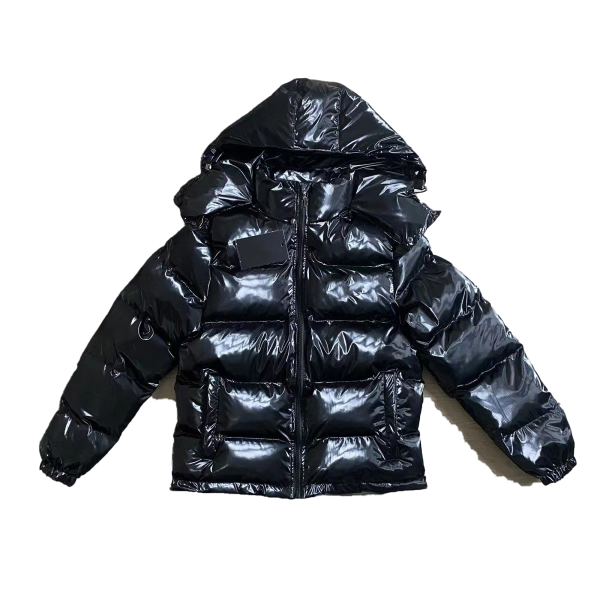 Unisex London Street Style Black Down Jacket - Warm, Waterproof & Detachable