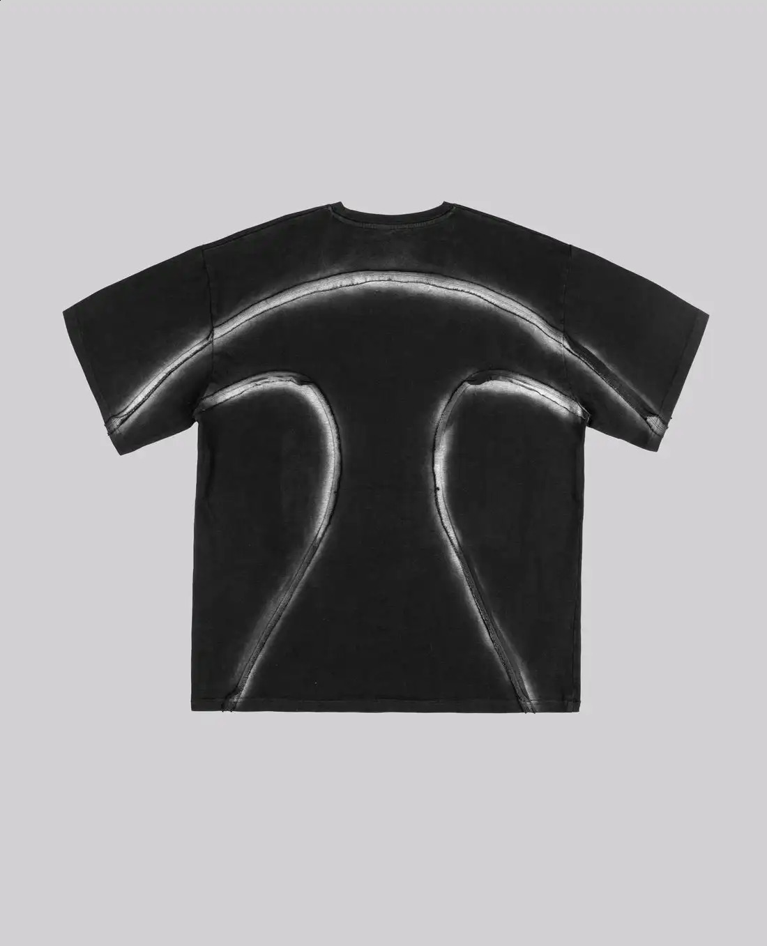 Y2K Gothic Patchwork T Shirt Harajuku Retro Oversized T Shirt Men Women Washed Distressed Cotton Short Sleeved Fashion Tops 240810