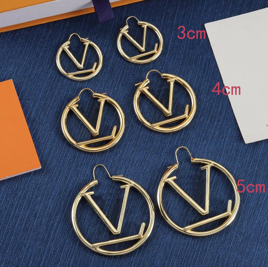 Fashion Silver Gold Earrings Hoop Designer For Men Women Gifts Valentine'S Day Designer Jewelry Small Medium Large Circle Earrings