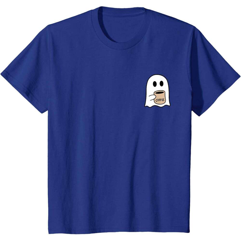 T shirt for Mens Ghost Drinking Funny Halloween Costume Coffee Lover T-Shirt Shirts Tshirt Graphic Tee Casual Tops Clothes Short sleeve 2025