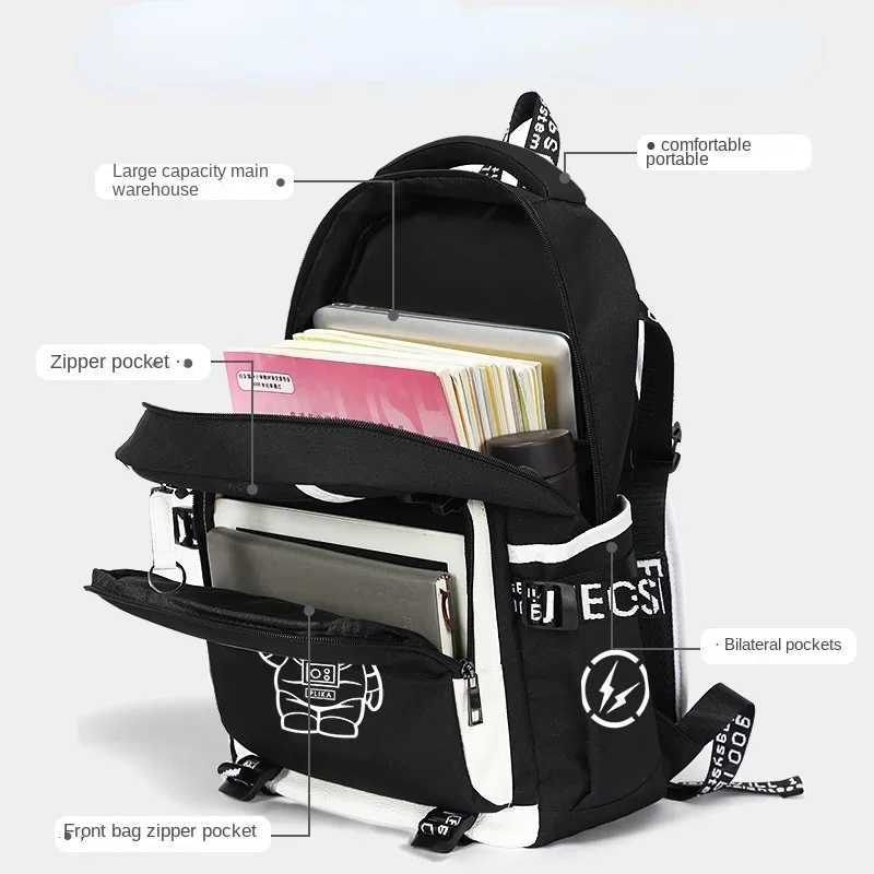 2024 Waterproof Luminous children School Bags For Boys teens Kids School Backpack Orthopedic Primary Schoolbag Book Bag Mochila Y240809