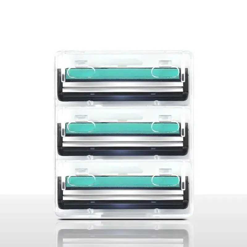 Double layered razor blades detachable razor blades sharp and scratch resistant blades suitable for mens facial cleaning W240809