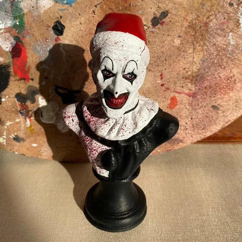 Terrifier Art The Clown Figure Horror Clown Indoor/Outdoor Garden Statue Halloween Decoration Halloween Resin Sculpture Home 240809