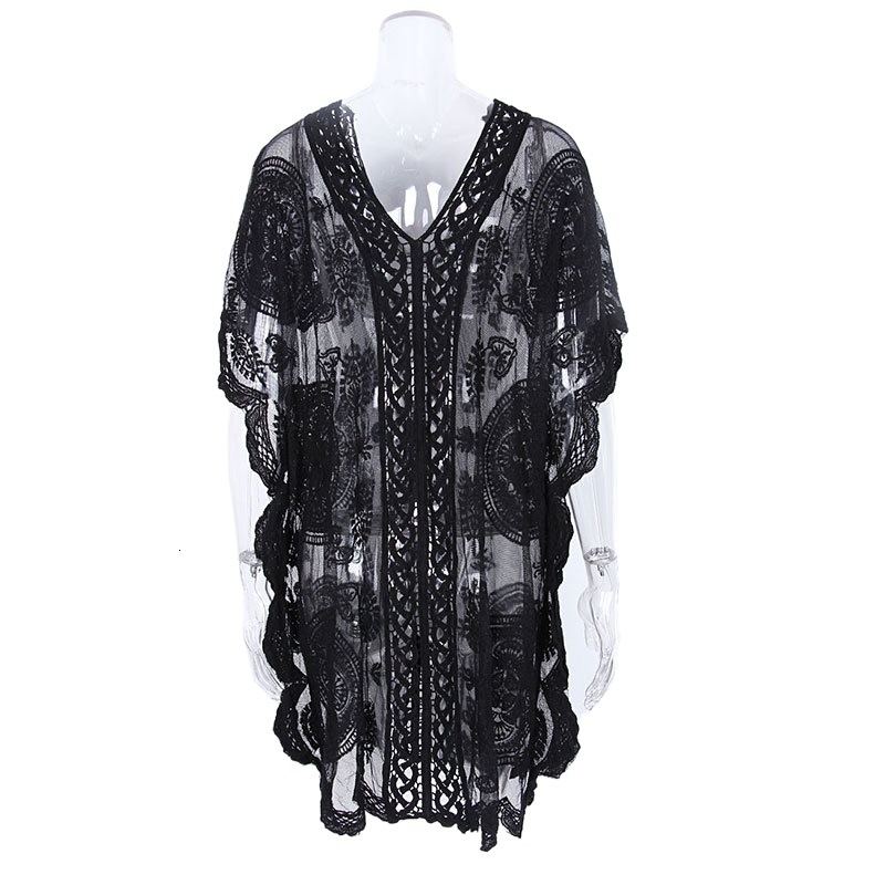 New Pullover V-neck Lace Blouse Outdoor Beach Sports Leisure Lace Shirt
