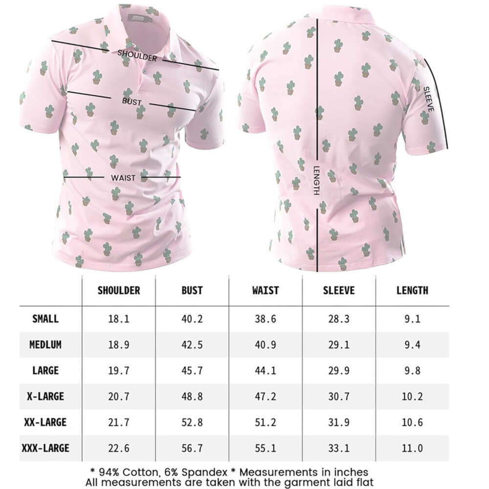Fashion Mens Polo shirt flowerGolf Shirts Dry Fit Performance Moisture Wicking Printed Summer T-Shirt Polos shirts tshirt Casual tops summer clothes S