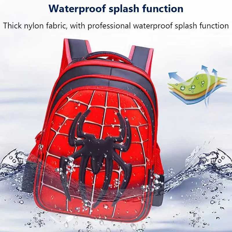 Spider King Kids Backpack Waterproof Nylon Large Capacity for 2-16 Year Olds Y240809
