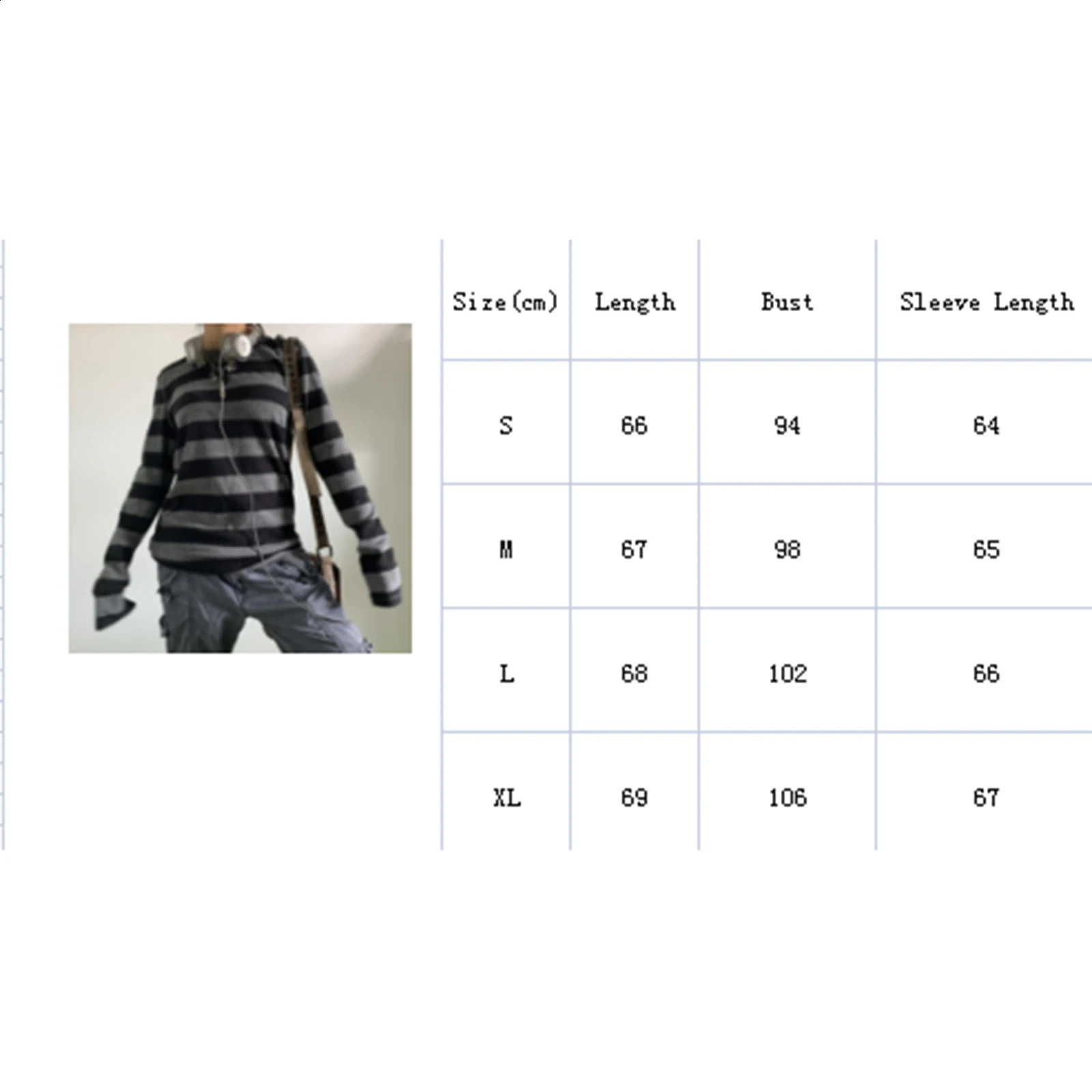 Women Basic T-Shirt Aesthetic Fairycore Spring Summer Casual Grey Black Striped Long Sleeve Round Neck Tops Club Streetwear Y2k 240810