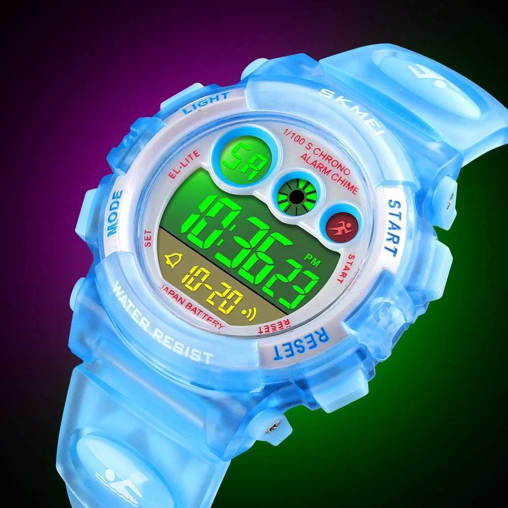 SKMEI 1451 Waterproof Fashion Childrens Boys and Girls Watch Digital LED Watch Alarm Date Sports Electronic Digital Watch X24120411
