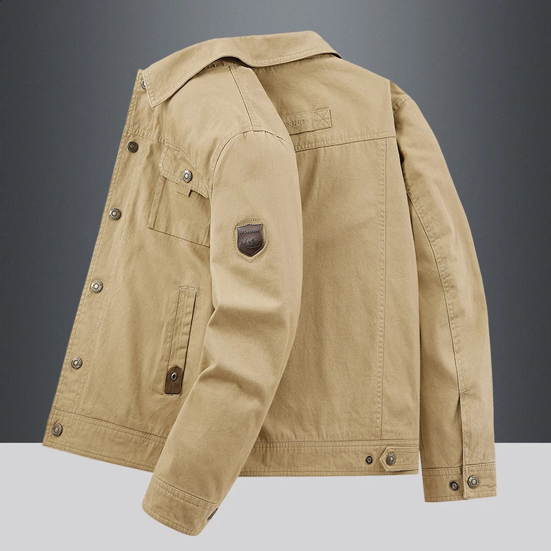 mens cargo jackets Fashion bomber jacket mens wear simple British style Warm Windproof Jacket and coat baseball jacket male 240816