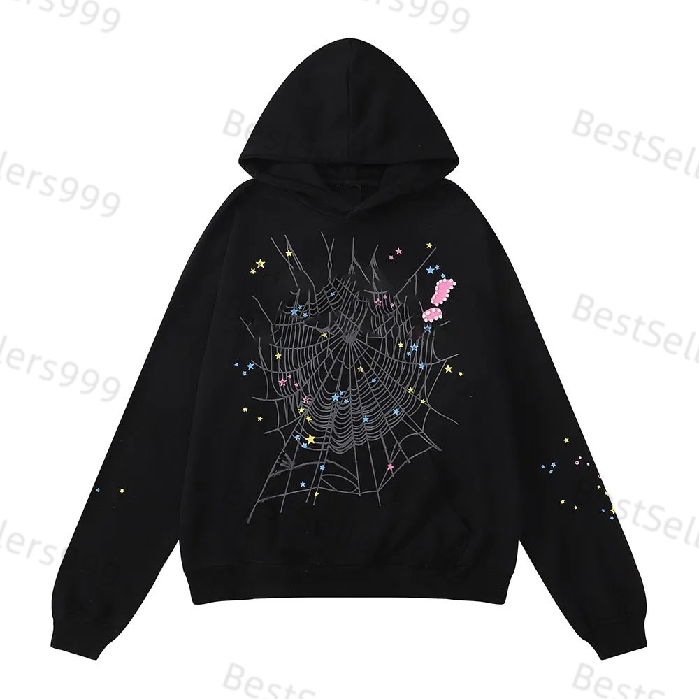 Mens hoodie Web Hoodie for men 555555 Sweatshirts Hoody Young Thug cobweb Women t shirt pink grid Hoodies Tracksuit Puff Print Pullover pants suit Trousers